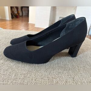 Private Collection Black Square Heel Shoes